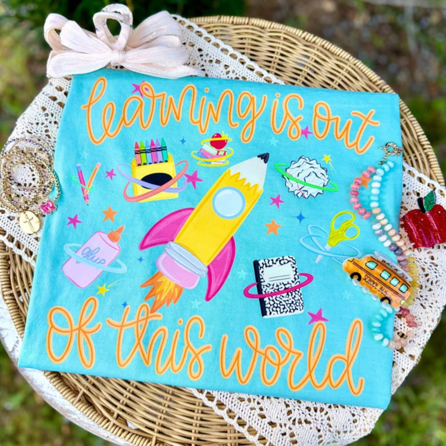 Learning Is Out of this World Teacher Graphic Tee