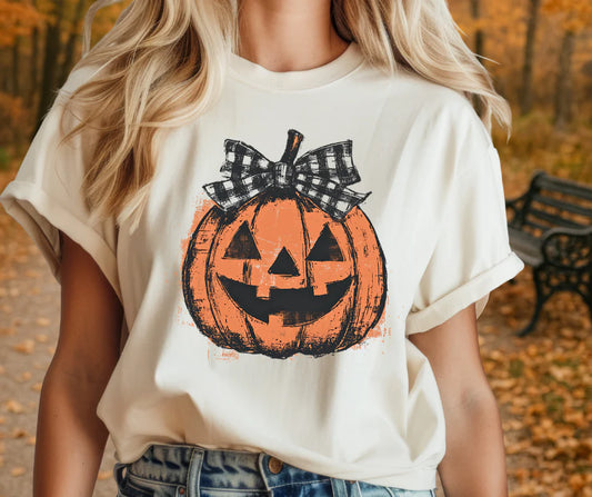 Pumpkin with Bow Graphic Tee