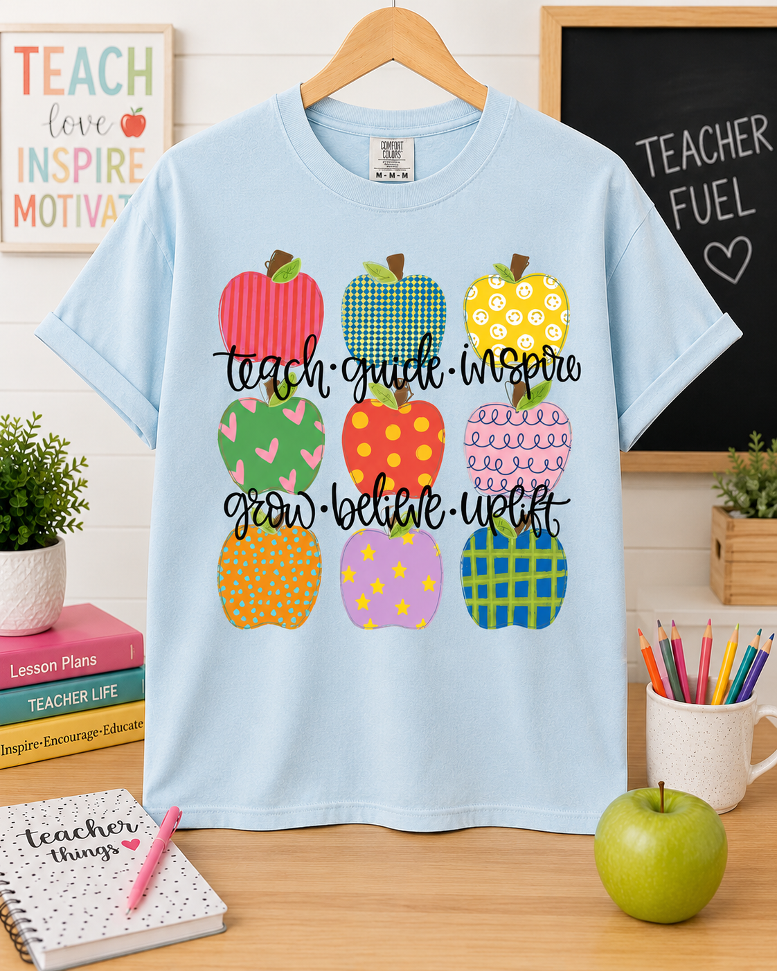 Colorful Apple Graphic Tee