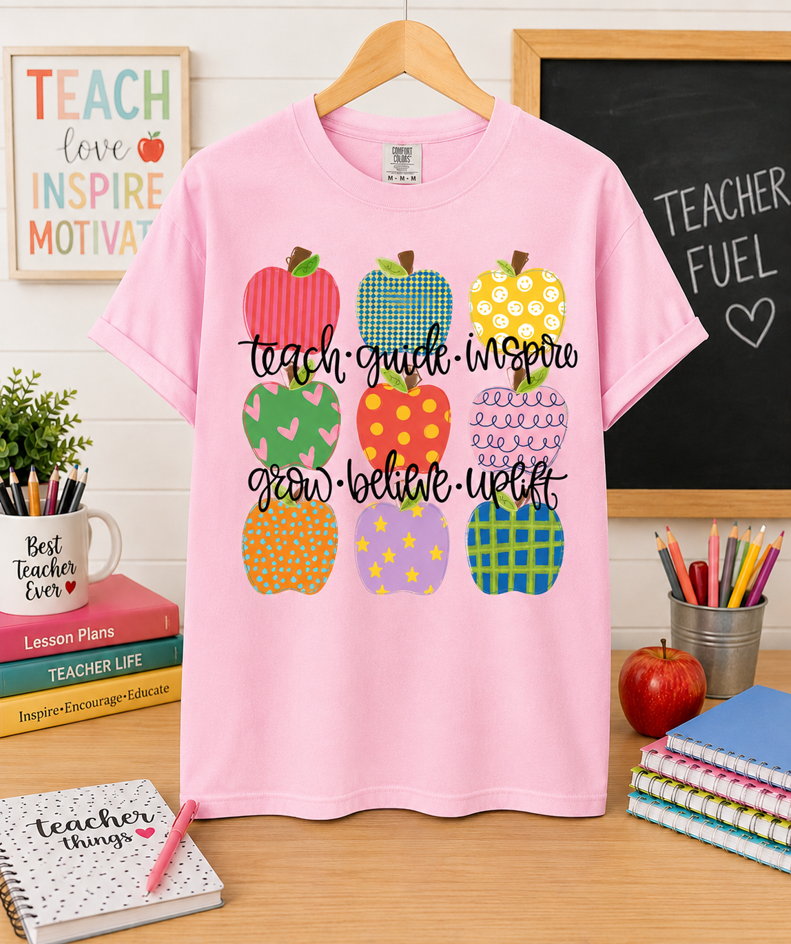 Colorful Apple Graphic Tee