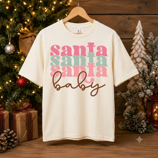 Retro Santa Baby Boxy Tee/Sweatshirt