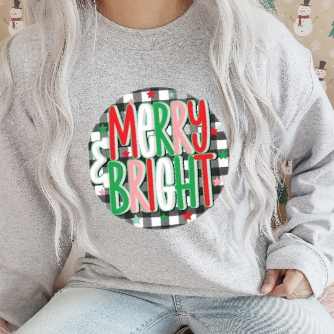 Merry and Bright Graphic Tee/Sweatshirt (Adult)