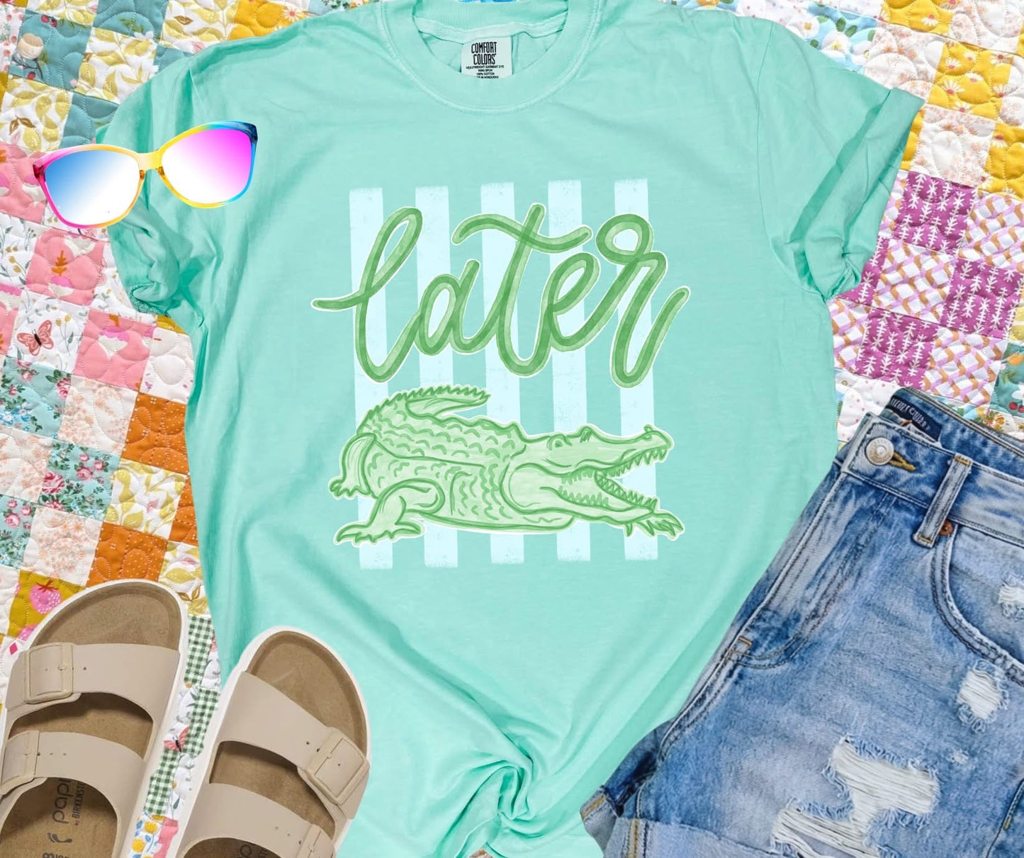 VIRAL Striped Lator Gator T-Shirt