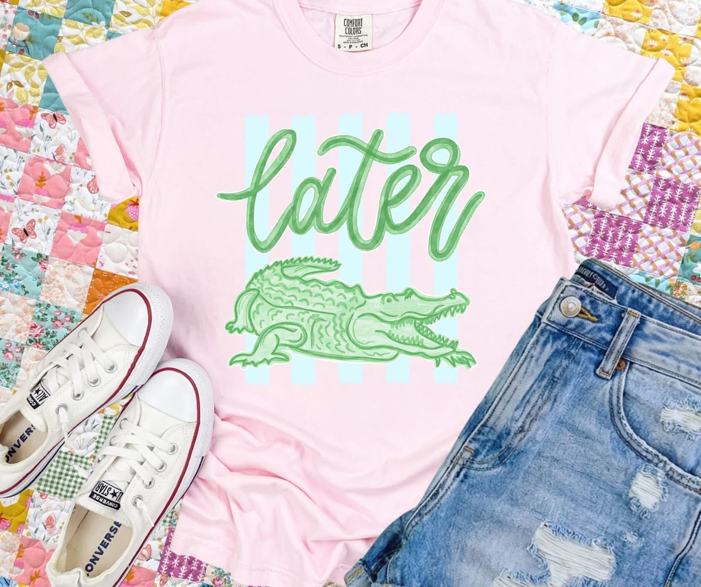 VIRAL Striped Lator Gator T-Shirt