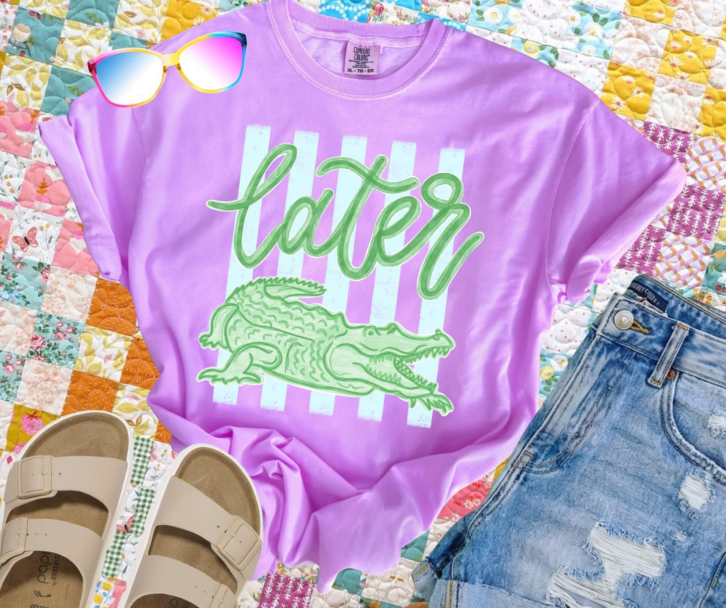 VIRAL Striped Lator Gator T-Shirt