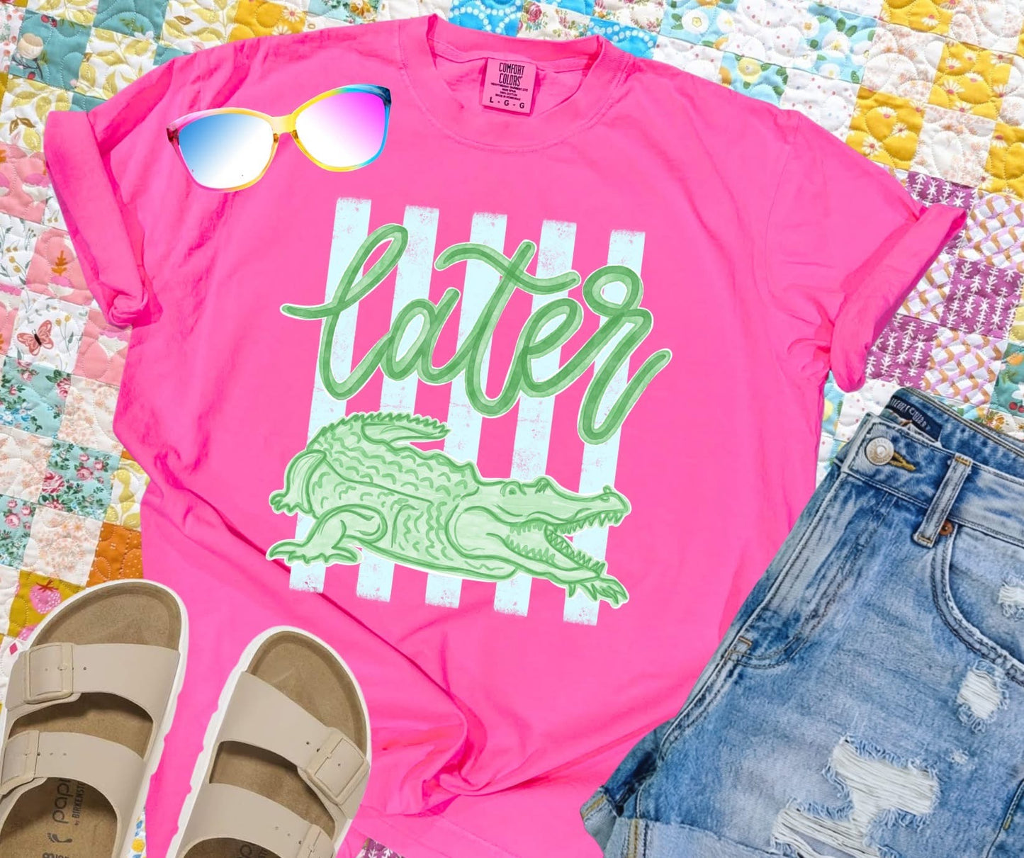 VIRAL Striped Lator Gator T-Shirt