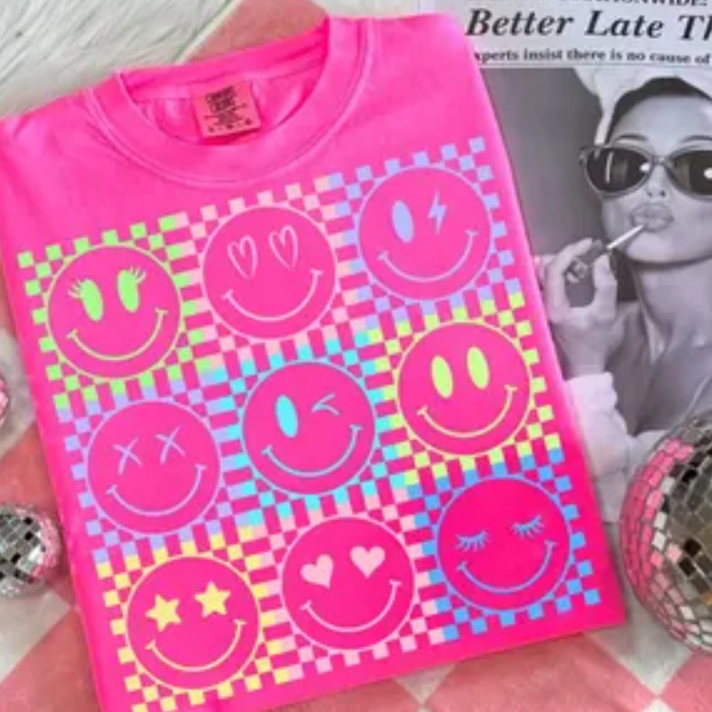 Summer Smiley Neon Tee