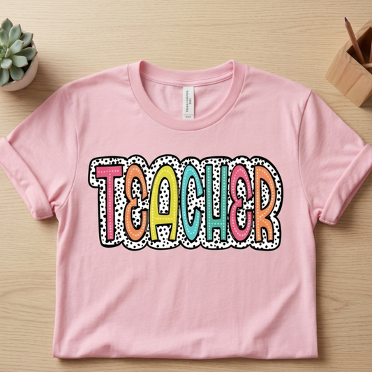 Polka Dot Teacher Tee