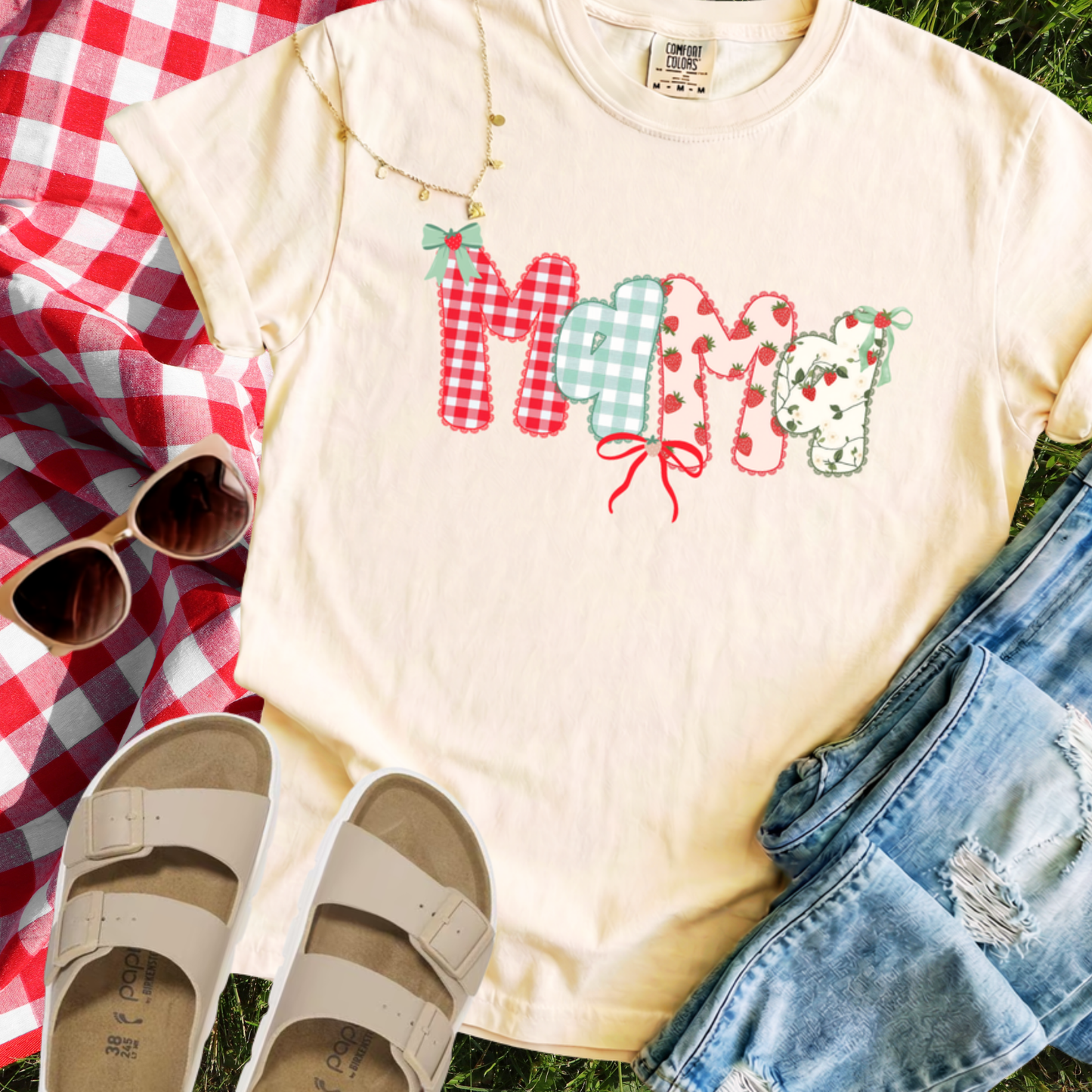 Strawberry Coquette Mama T-shirt