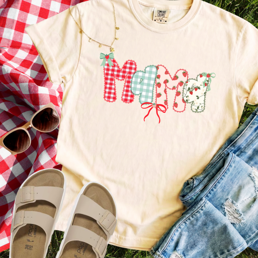 Strawberry Coquette Mama T-shirt